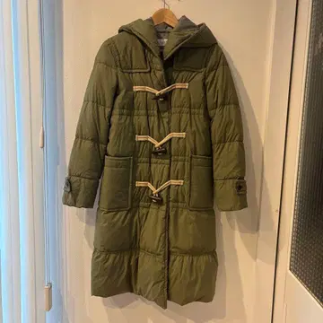 플라스테 더플 다운 코트 카키 M 사이즈