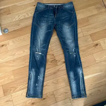 넘버나인 데미지 가공 청바지