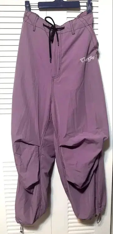 갈피 퍼플 와이드 팬츠 중형견