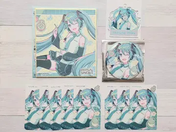 프로세카 하츠네 미쿠 미니 색지 글리터 캔뱃지 아크링 키링 에피카