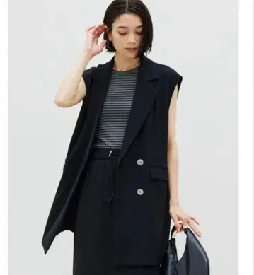 BARNYARDSTORM / 더블 크로스 베스트 블랙 1 사이즈