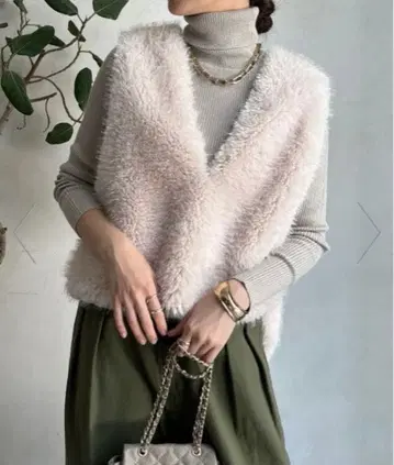 DouDou 니트 스웨터 [WEB 한정판] 라메 터틀넥 풀오버