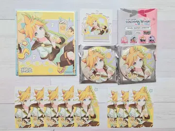 프로세카 카가미네 렌 미니 색지 글리터 캔뱃지 아크릴 키링 에피카