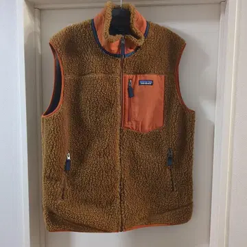patagonia 레트로x 플리스 베스트 XL 브라운/오렌지