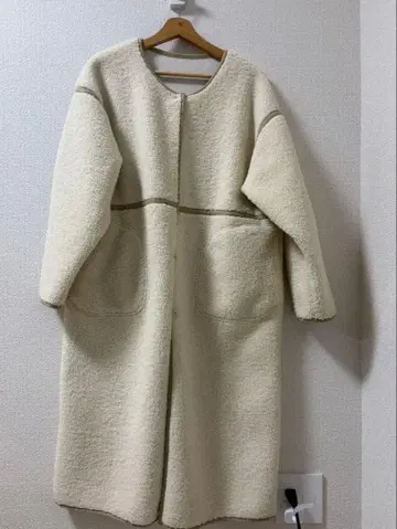 [ Lian ] 플리스 자켓 롱 기장 리버서블