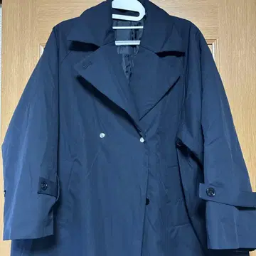 네이비 충전솜 코트