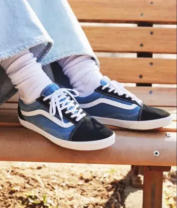 Vans 스웨이드 블랙/블루 스니커즈
