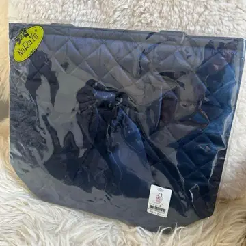 [미사용 새상품] NaRaYa 새틴 시리즈 리본 백 사각형 네이비 L