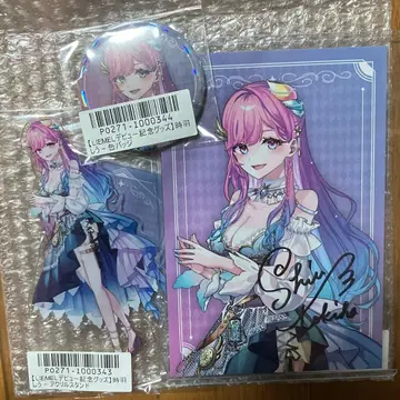 토키하 시우 데뷔 기념 굿즈 친필 사인 엽서 캔뱃지 아크릴 스탠드