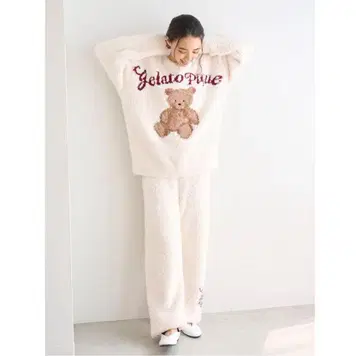 Gelato Pique 홀리데이 스노우 베어 패턴 풀오버 & 롱 팬츠