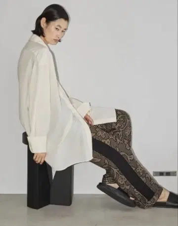 TODAYFUL 자카드 리프 러프 팬츠