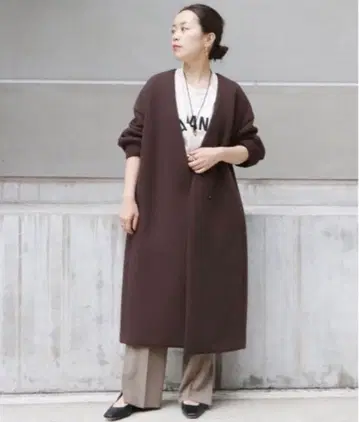 plage 스펀지 리버 코트 브라운 36 사이즈