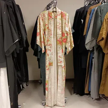 여성용 꽃무늬 기모노