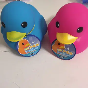 소프트 비닐 오리 BIG 파랑 핑크