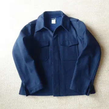 네이비 울 혼방 셔츠 자켓