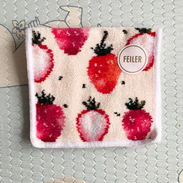 [ 미사용 새상품 ] 러브리 바이 페이러 스트로베리 도트 손수건 파우치