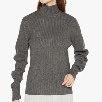 미라 오웬 하이넥 니트 그레이