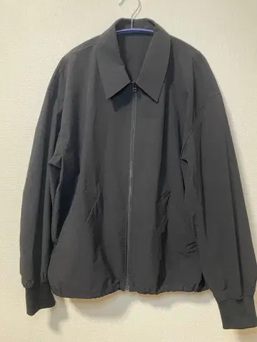 훼미리마트 블랙 집업 나일론 자켓