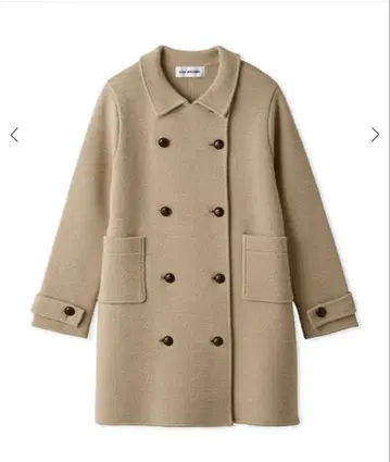 lily bromn 신상 베이지 더블 브레스트 울 코트
