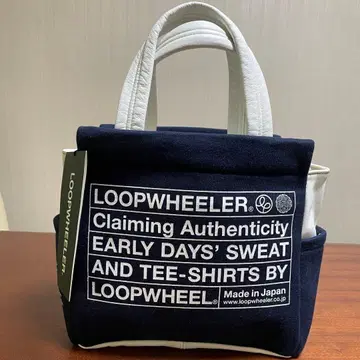 미사용 새상품 레어 LOOPWHEELER 토트백 네이비