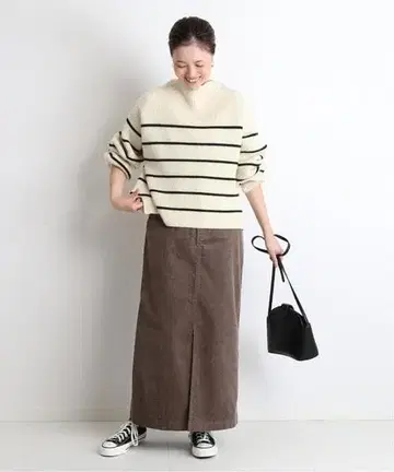 새상품 SLOBE IENA 코듀로이 타이트 롱 스커트