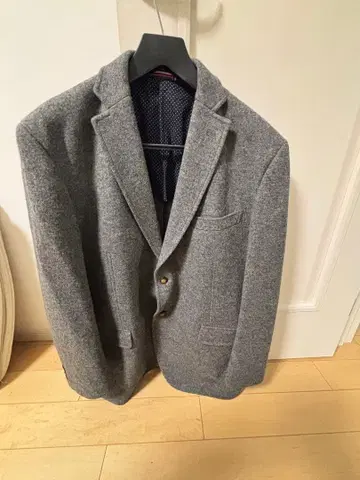 울 그레이 테일러드 자켓