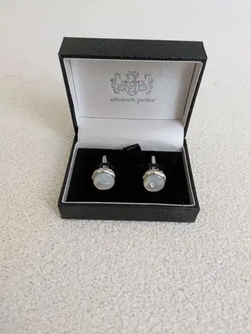 엘리자베스 후드티 커프스 실버 펄풍 화이트