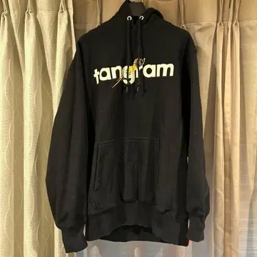 TANGRAM x Clubhaus 콜라보 후드 부착 후드티 M 블랙