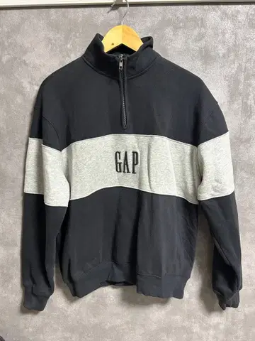 빈티지 소프트 GAP 로고 하프 지퍼 풀오버