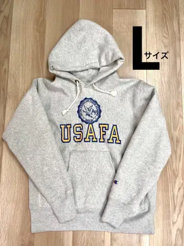 Champion 후드티 L 그레이 리버스 위브 11.5oz