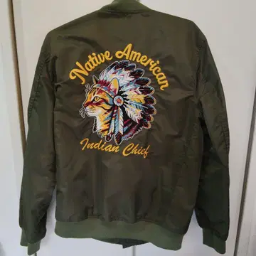 [karaku] 인디언 추장 고양이 플라이트 자켓