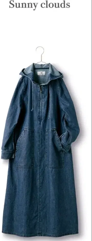 빅 사이즈! 써니클라우드 데님 후드티 원피스