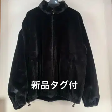 택 포함 새상품 MONKEYTIME 퍼 블루종 블랙 M