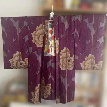 순수 실크 앤티크 긴 겉옷