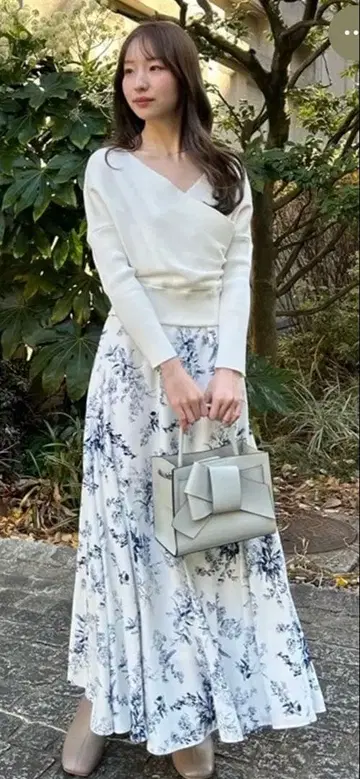 미사용 FRAY I.D 카슈쿨 니트 콤비 원피스