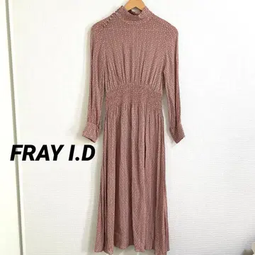 프레이 아이디 하이넥 숄더 버튼 원피스 M
