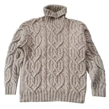 Peter Hadley 케이블 니트 터틀넥 스웨터