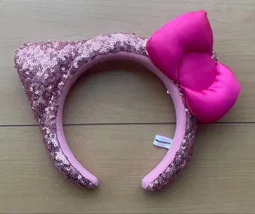 헬로키티 스팽글 머리띠 핑크