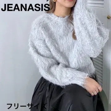 JEANASIS 모케모케 스웨터 니트 그레이 프리 사이즈 새상품급