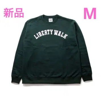 LIBERTY WALK 상의 트레이닝복 모스그린 프린트 로고