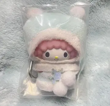 스카이블루 후드 부착 캐릭터 봉제 인형