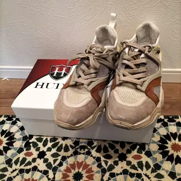 HUD'S 베이지/브라운 대드 스니커즈