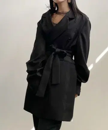 Ameri BIG GATHER PAPA JACKET 블랙