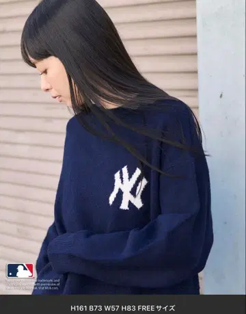 FREAK'S STORE MLB 자카드 로고 니트 FREE 사이즈