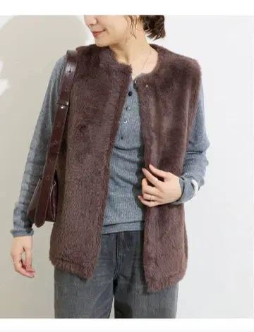 JOURNAL STANDARD 더블 페이스 페더 크루넥 베스트