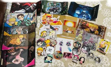 귀멸의 칼날 묶음 판매 배지 아크릴 스탠드 키링 피규어 카드