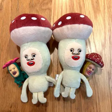꼬마 도감 베니버섯꼬마 머리꽃 봉제 인형 마스코트