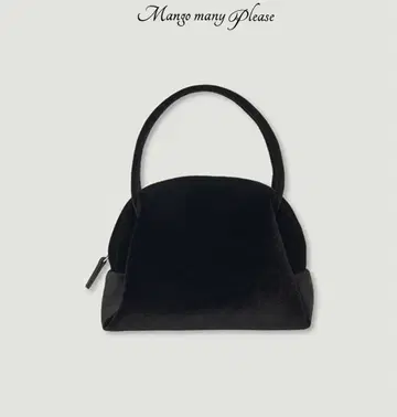 블랙 벨벳 핸드백 mango many please 한국