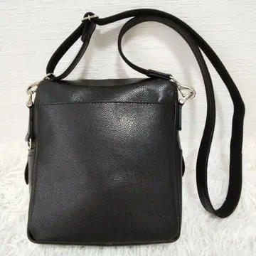 컨디션 최상 신진공방 가죽 숄더백 주름 가죽 블랙 남녀 공용