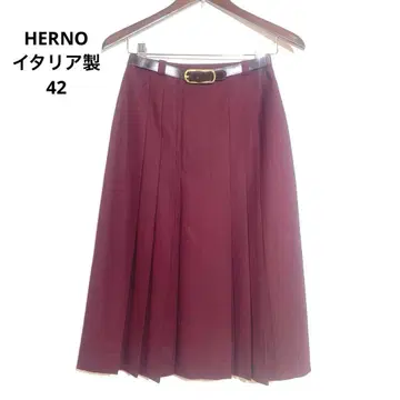 HERNO 이탈리아제 플리츠 스커트 벨트 디자인 42